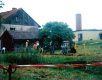 Blick ber den Bach zum Bahnhof